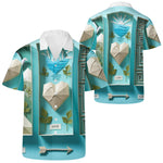 Rooted Mens All Over Print Casual Hawaiian Shirt