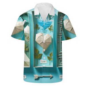 Rooted Mens All Over Print Casual Hawaiian Shirt