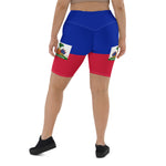 Haiti flag Biker Shorts