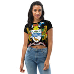 Guyana All-Over Print Crop Tee