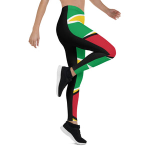 Guyana flag colors Leggings