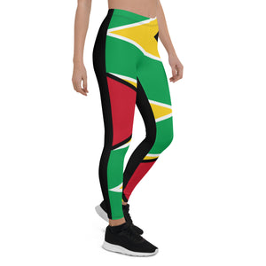 Guyana flag colors Leggings