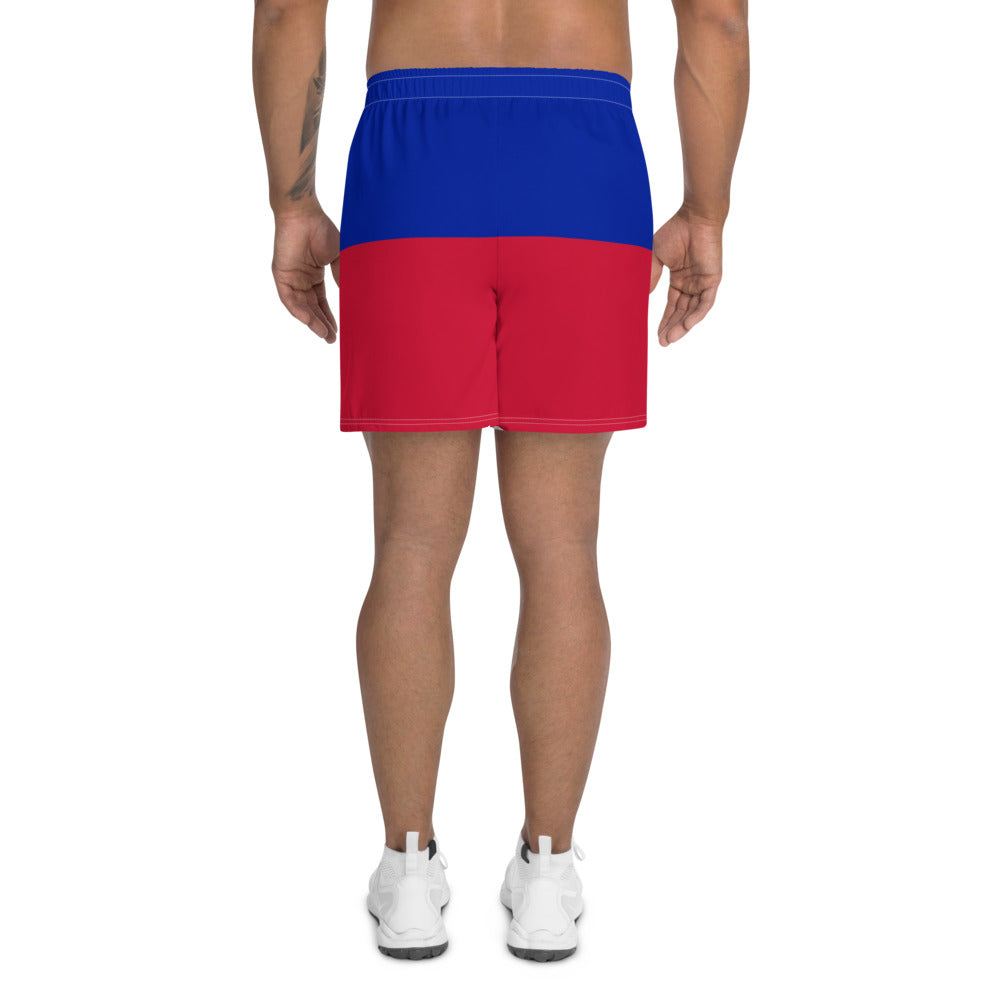 Haiti flag Men's Athletic Long Shorts