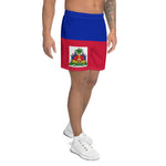 Haiti flag Men's Athletic Long Shorts