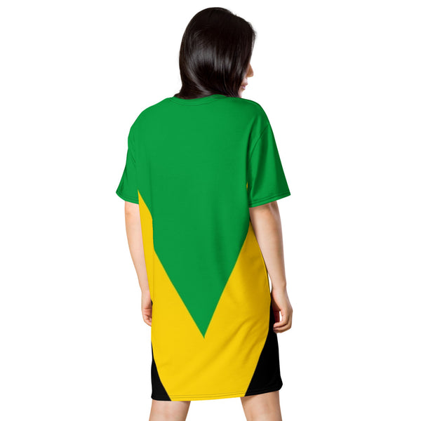 jamaica t shirt dress T-shirt Dress in Jamaican Flag Redesign, Tunic Dress, Original Unique Clothing