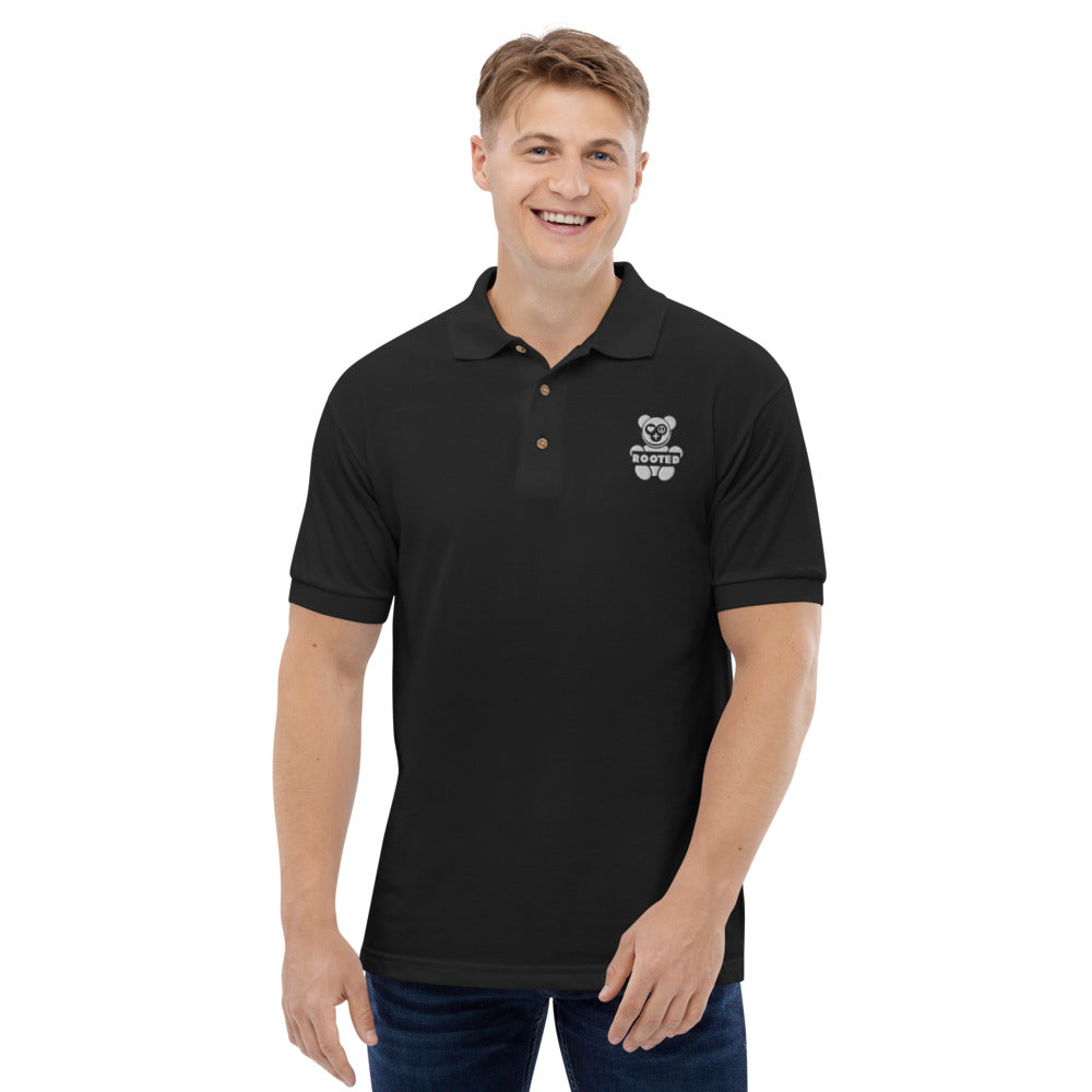 Rooted Brand Embroidered Polo Shirt