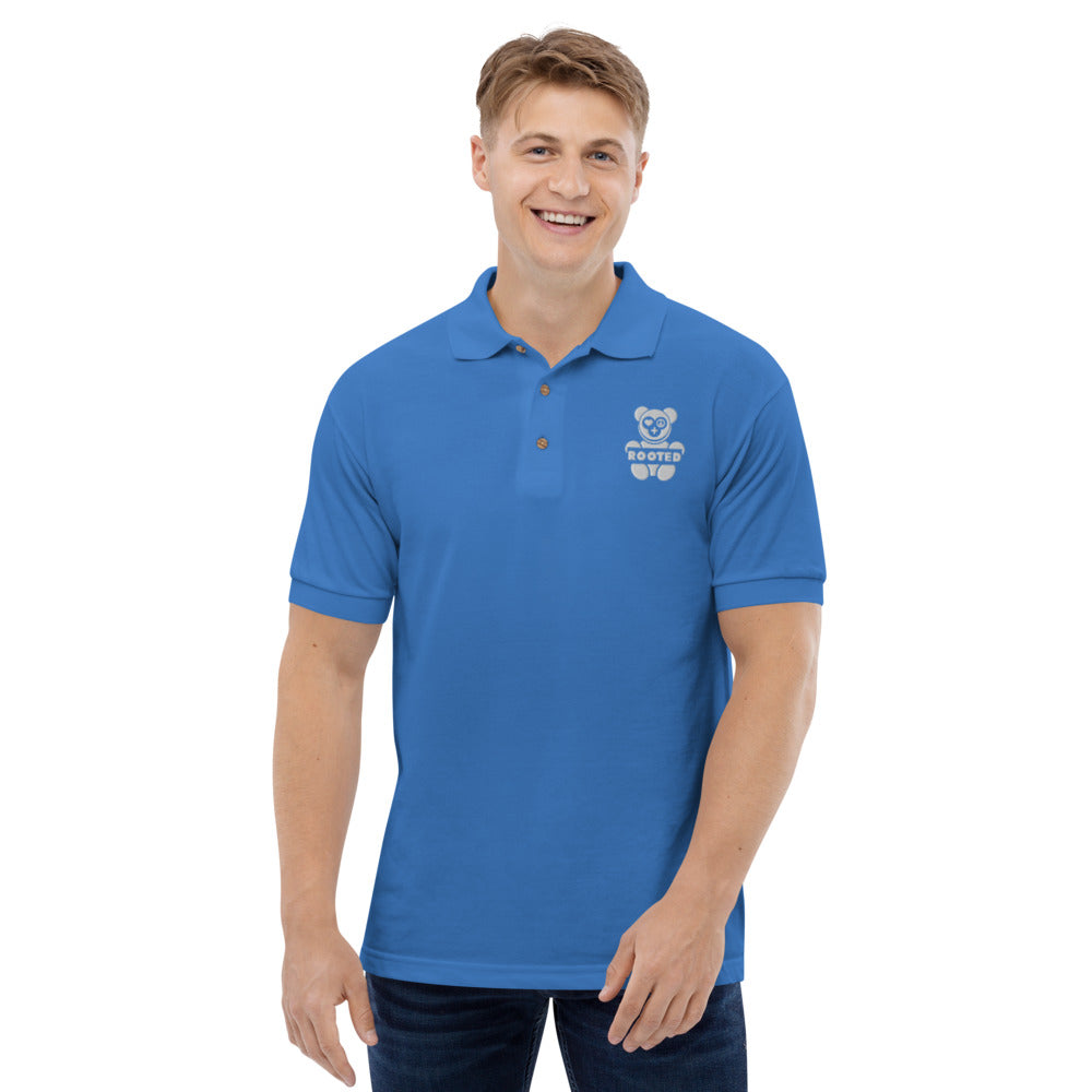 Rooted Brand Embroidered Polo Shirt