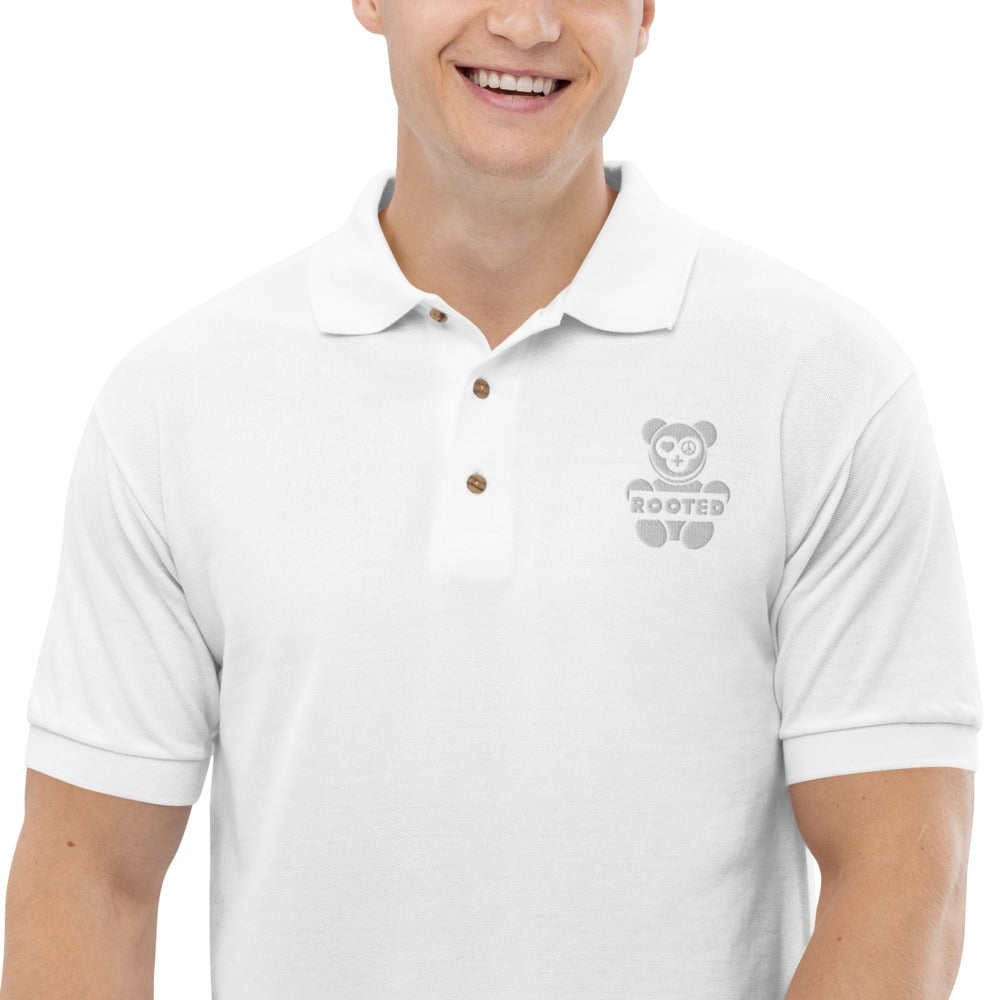 Rooted Brand Embroidered Polo Shirt