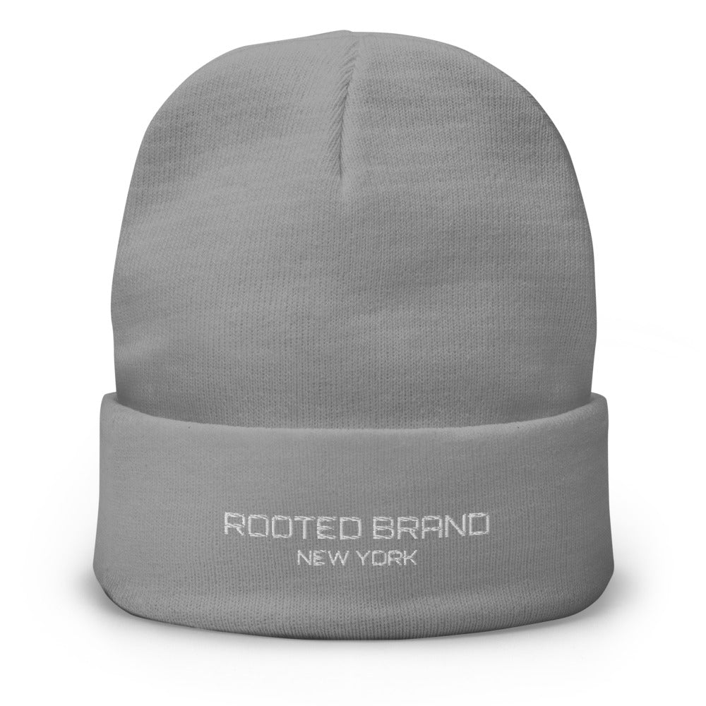 Rooted Embroidered Beanie