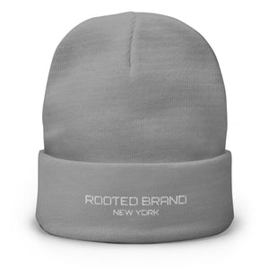 Rooted Embroidered Beanie