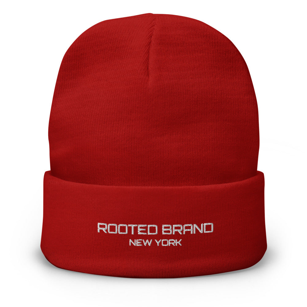 Rooted Embroidered Beanie