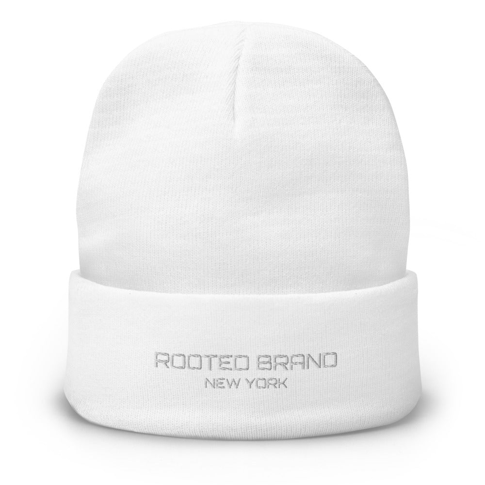 Rooted Embroidered Beanie