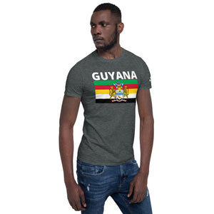 Guyana flag Short-Sleeve Unisex T-Shirt - ROOTED BRAND 