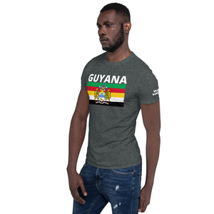 Guyana flag Short-Sleeve Unisex T-Shirt - ROOTED BRAND 