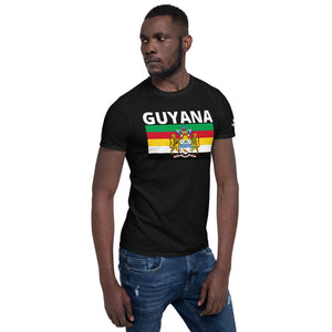 Guyana flag Short-Sleeve Unisex T-Shirt - ROOTED BRAND 