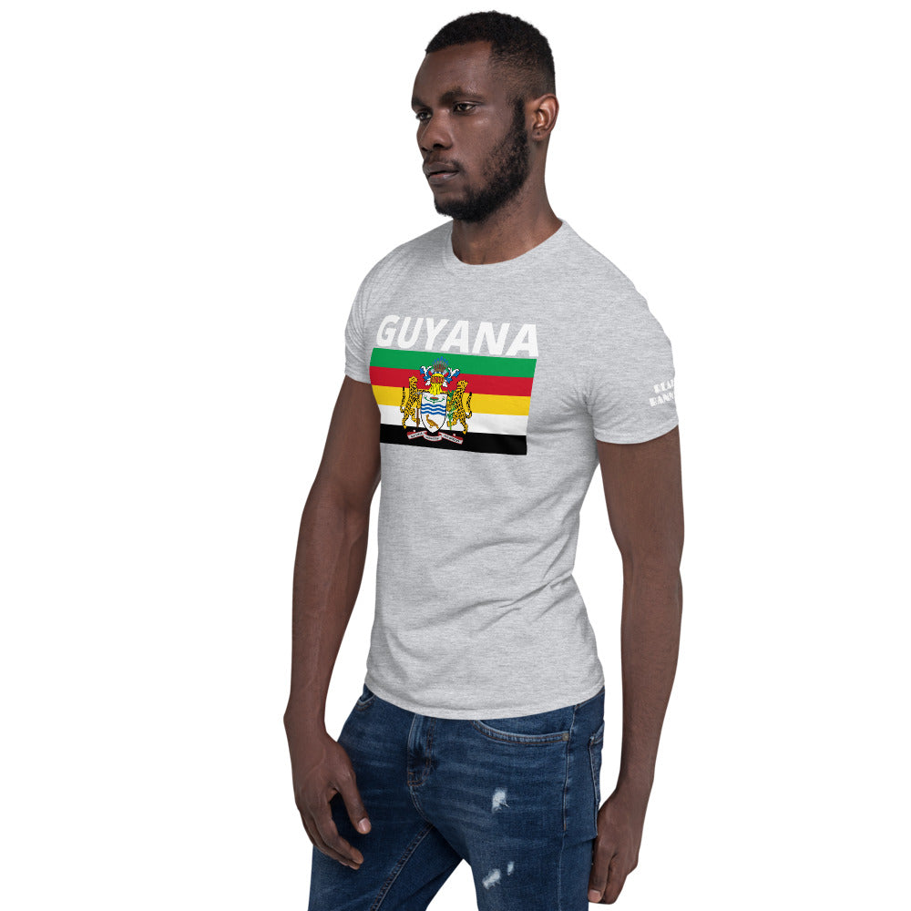 Guyana flag Short-Sleeve Unisex T-Shirt - ROOTED BRAND 