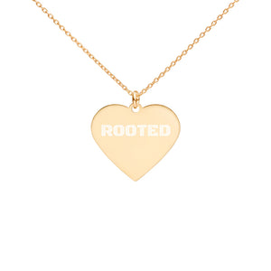 Engraved Silver Heart Necklace - ROOTED BRAND 