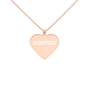 Engraved Silver Heart Necklace - ROOTED BRAND 